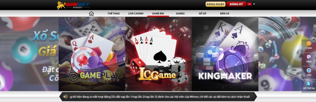Trò chơi đánh bài tại Winbet