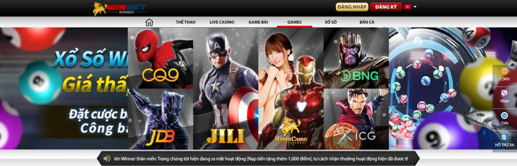 Trò chơi tại Winbet