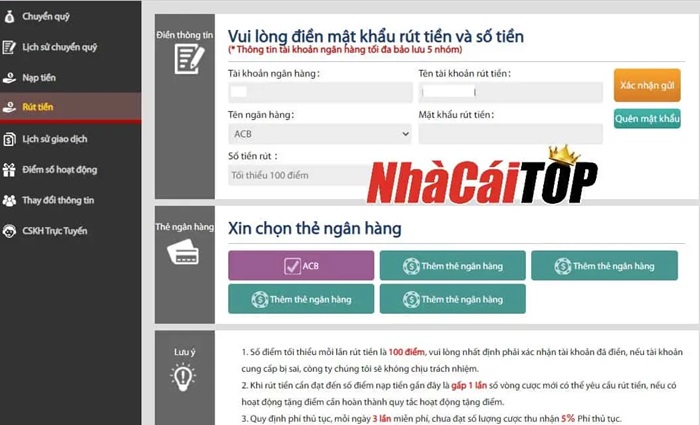 rút tiền winbet