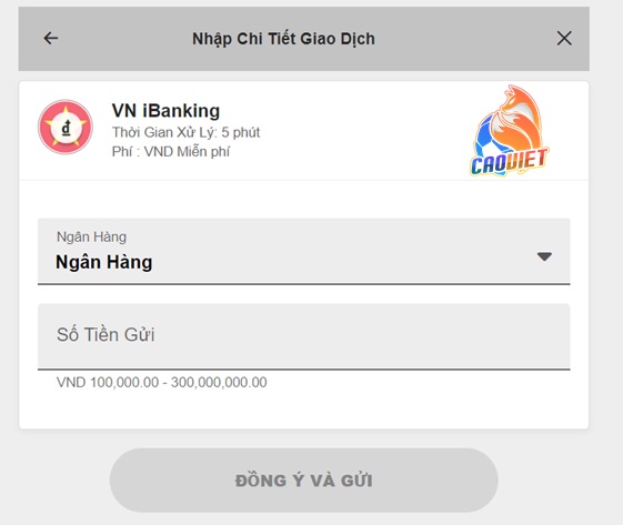Gửi tiền 188bet