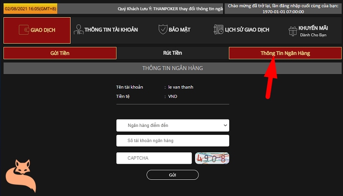 rút tiền thanpoker