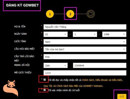 đăng ký GDWBet