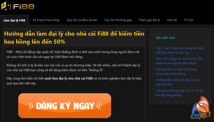 Làm giàu từ cá độ bóng đá - làm đại lý