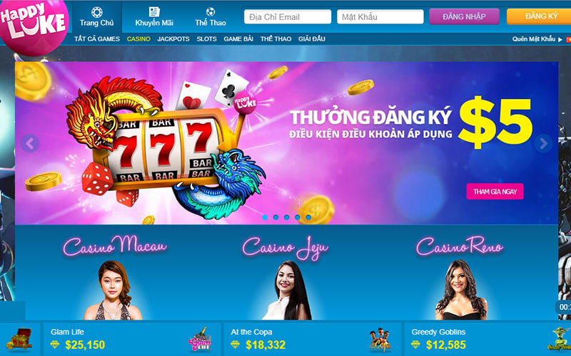 Chơi Casino tại HappyLuke