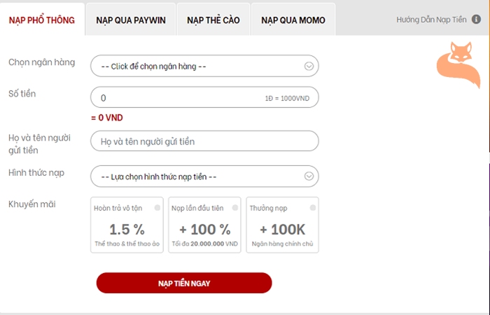 nạp tiền red88