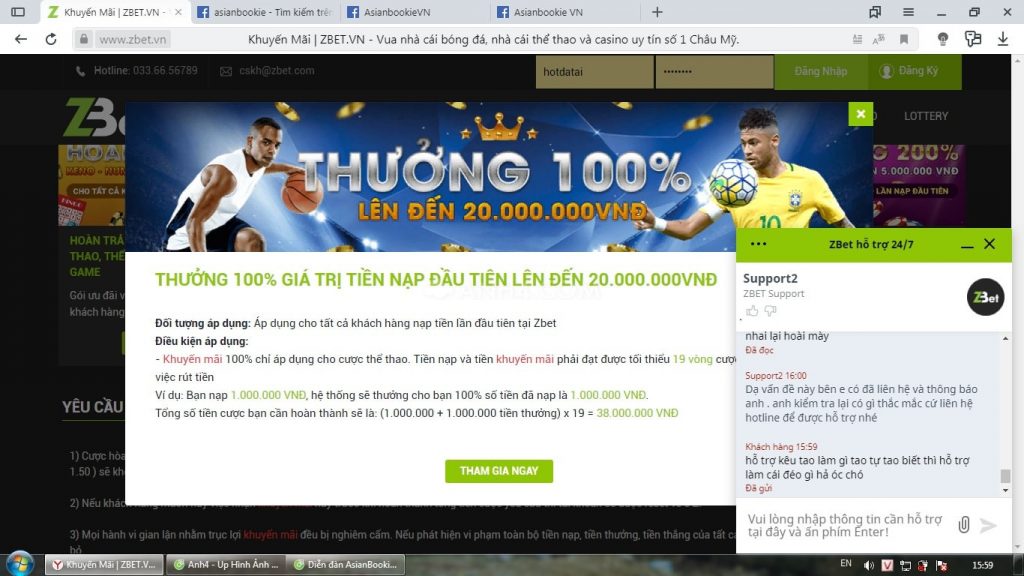 Trang web Zbet in