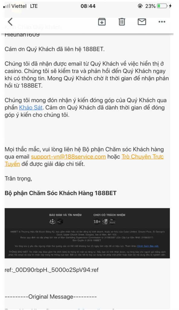 Gửi thư đến 188BET