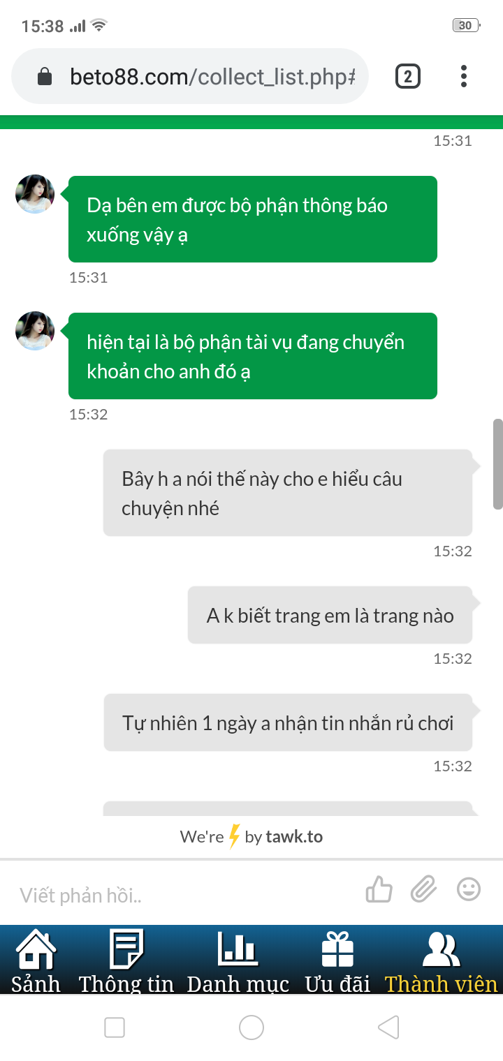 Trang Beto88 lừa đảo người chơi một cách trắng trợn48 Trò chuyện với nhà cái Beto88 lừa đảo