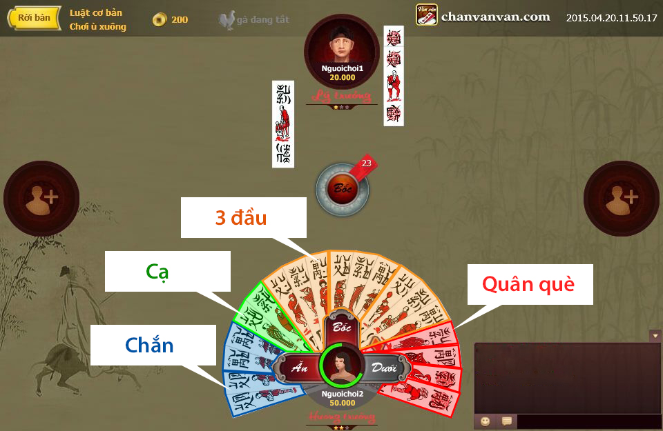 Hình ảnh <span class='marker'>chỉ dẫn</span> cụ thể <span class='marker'>các</span> tổ hợp trong game chắn