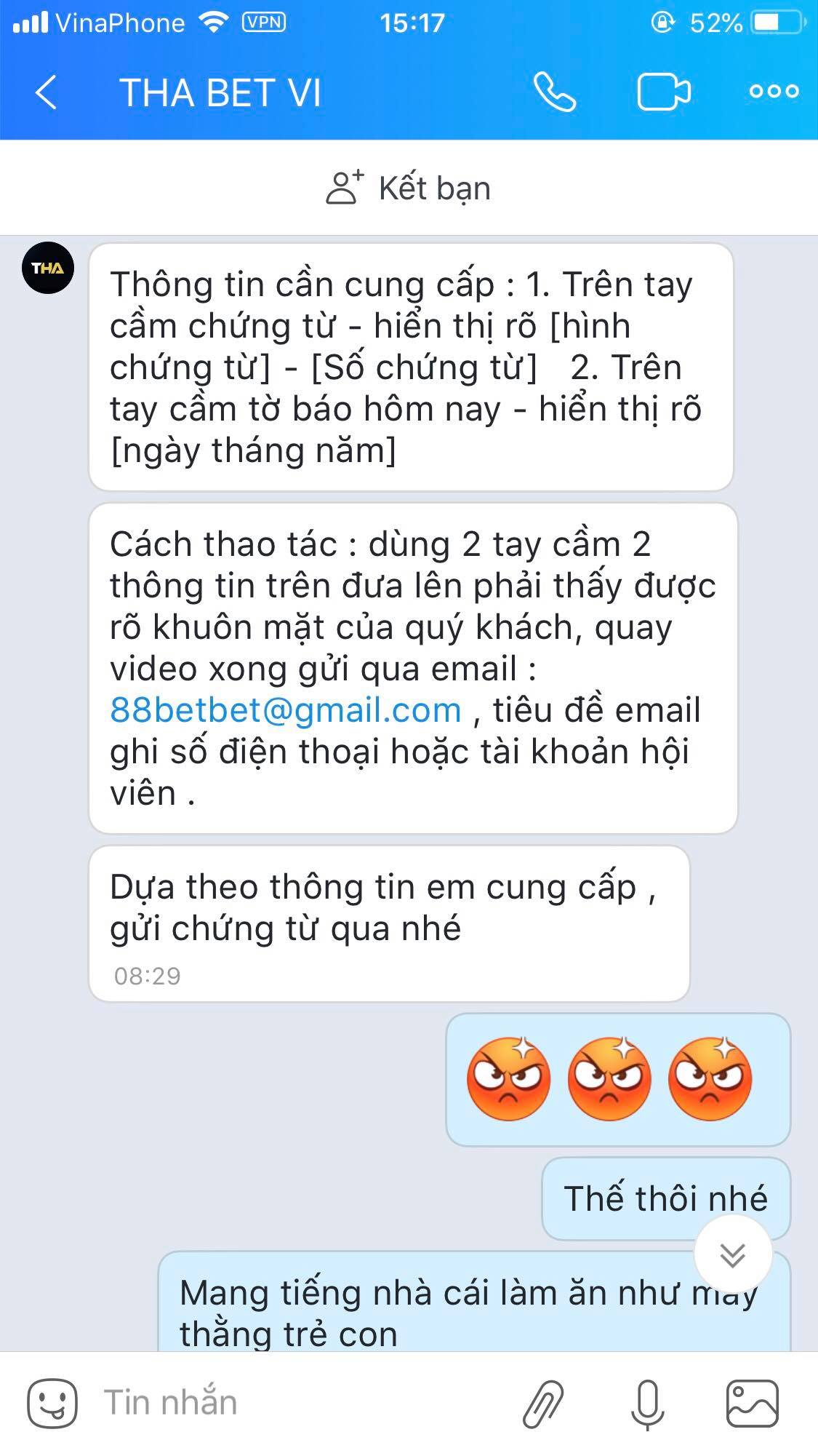 Hỗ trợ lừa đảo THA bằng zalo