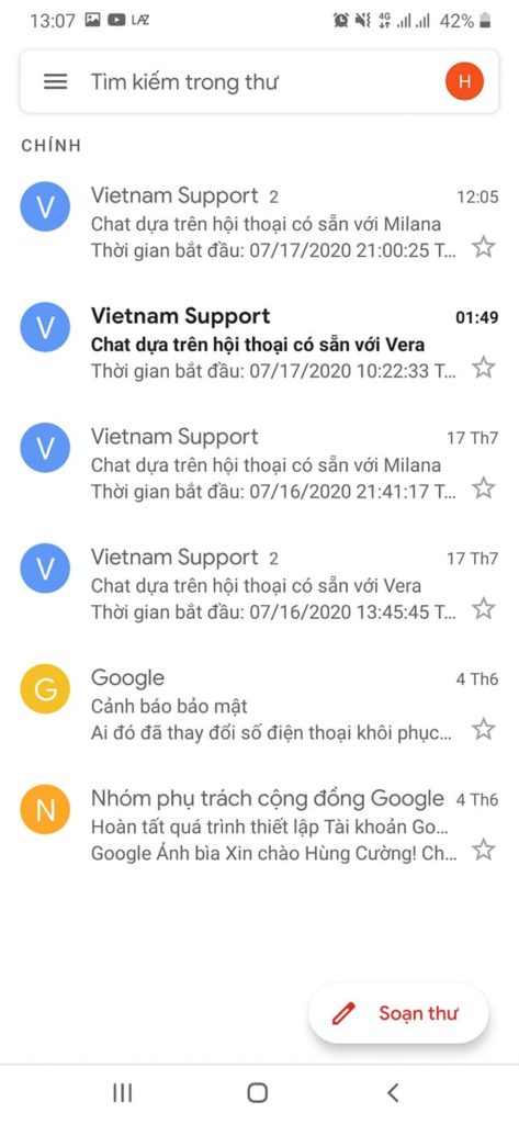 Gửi hình ảnh qua email mà không cần thông báo bookie CMD368