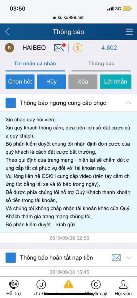 Vạch trần nhà cái đầy rẫy lừa đảo Thienhabet lừa đảo và khóa tài khoản 9