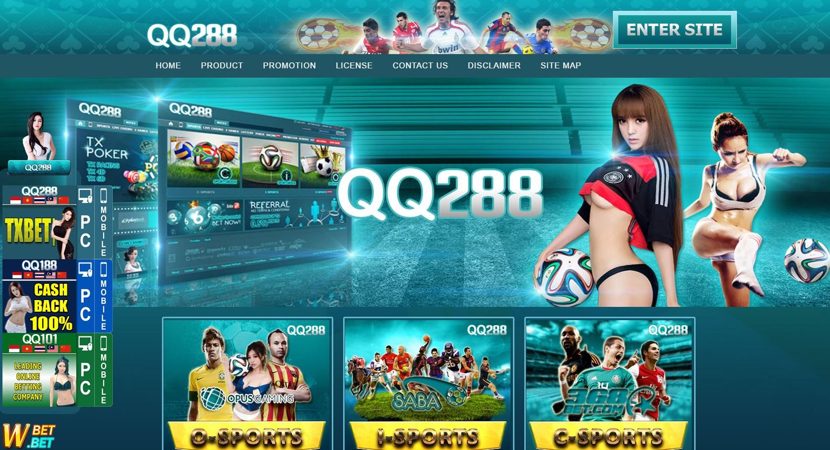 Giao diện trang web QQ288