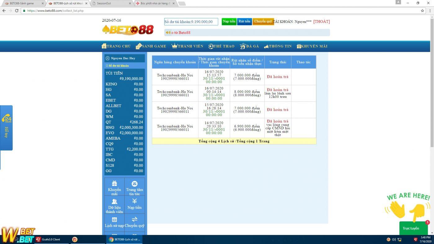 phốt Beto88 Lừa đảo