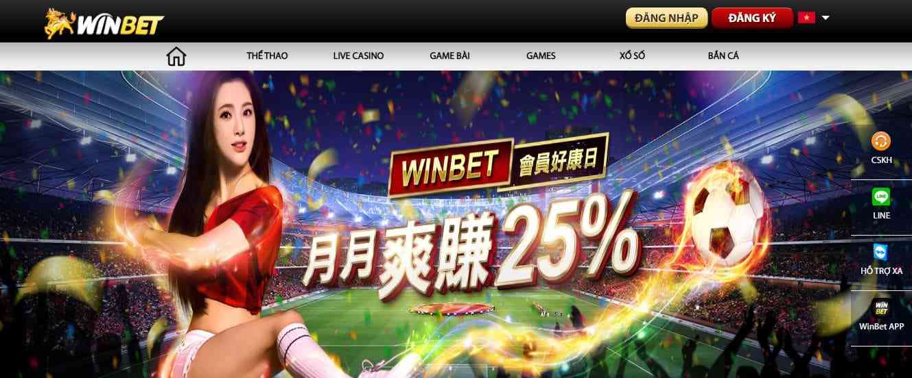 Giao diện nhà cái winbet66