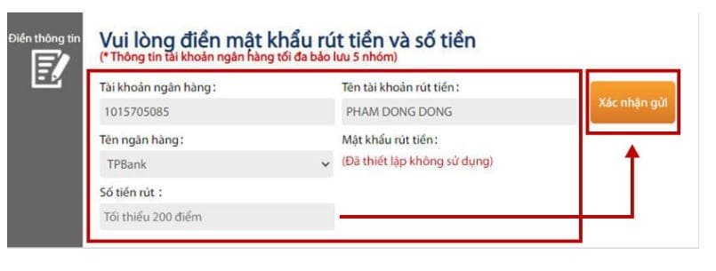 Nhập thông tin