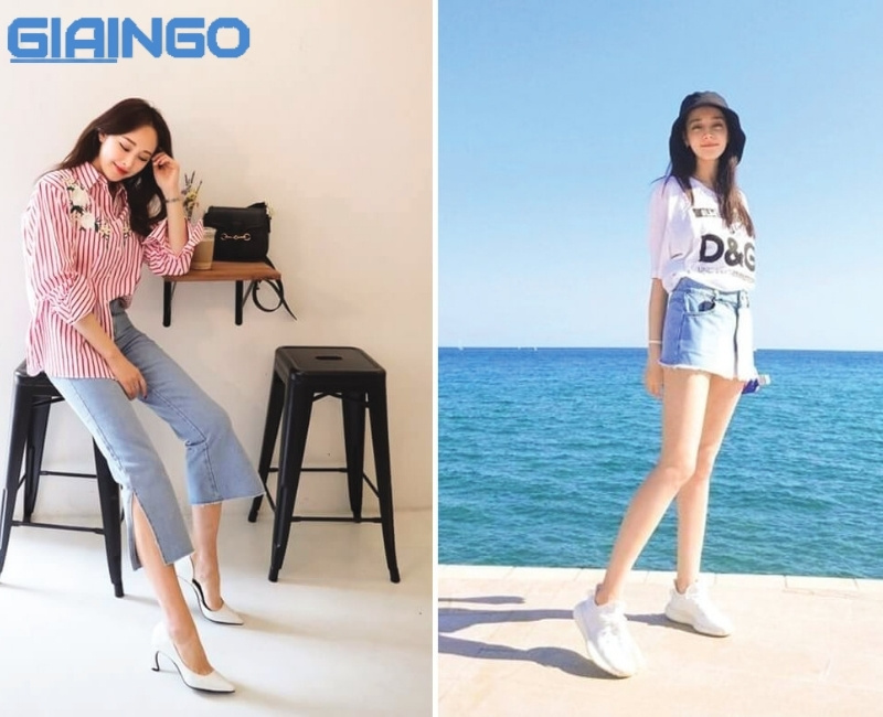 tạo dáng chân chạm mép ảnh