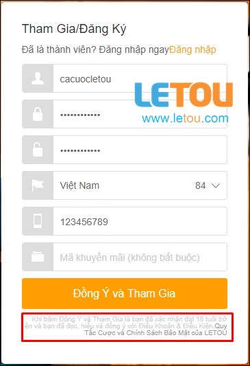 bay đăng ký