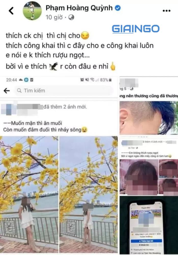 Phạm Hoàng Quỳnh tố chồng bắt nạt trà xanh