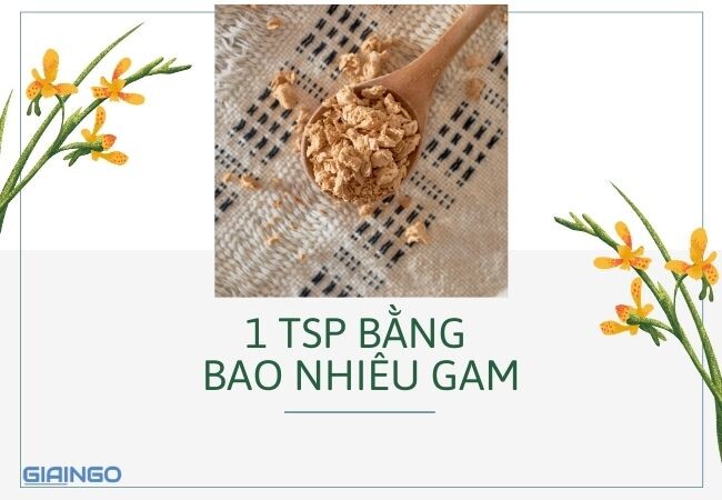 1 TSP là bao nhiêu gam?