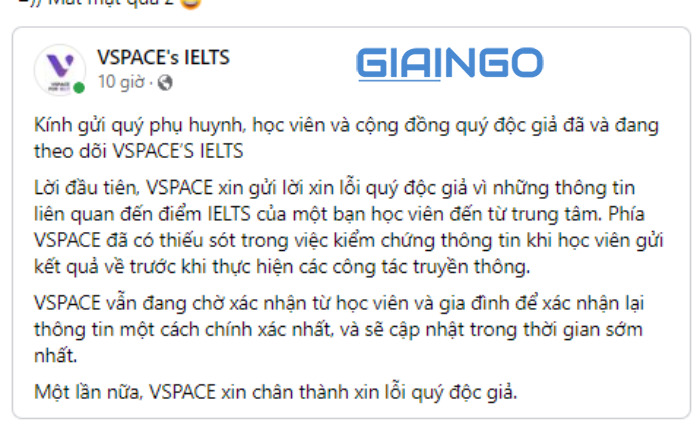 HTH là ai? Danh tính học sinh đạt điểm 9,0 Ielts bị tố xin lỗi trung tâm tiếng anh 2k2 9.0
