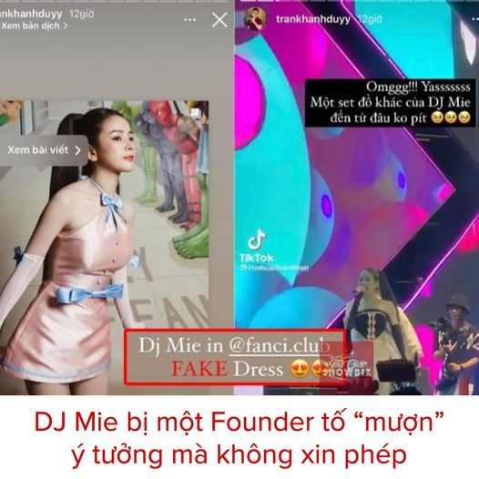DJ Mie mặc đồ nhái