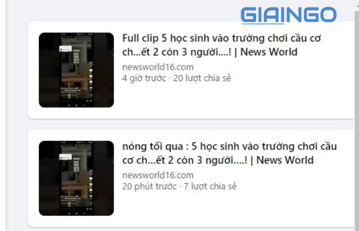 Một bài đăng về clip mới nhất của 5 học sinh vào trường chơi bảng Ouija.