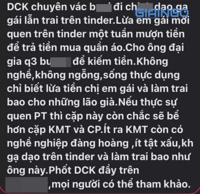 Ca sĩ nổi tiếng T. Pilot hóa ra là tín đồ ăn uống Tinder