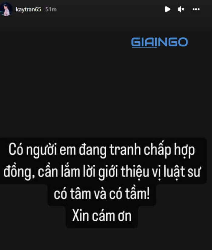 Q: Kay Trần đang tranh chấp hợp đồng để rời Sơn Tùng MPT.