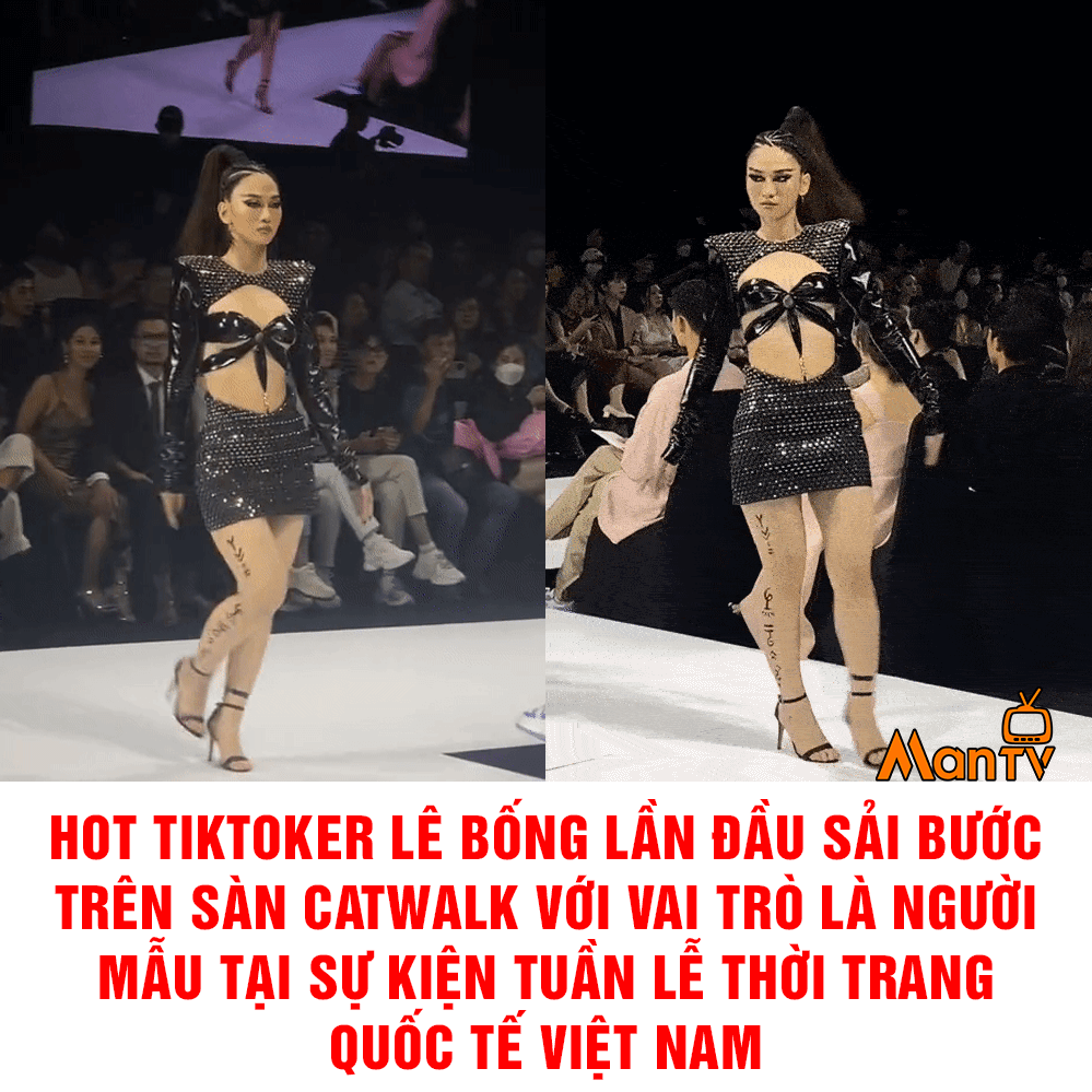 khoe dáng trên sàn catwalk