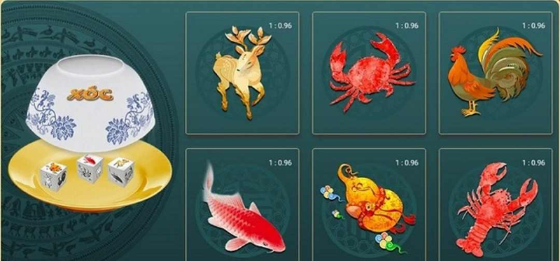Dụng cụ chơi bầu cua tôm cá online