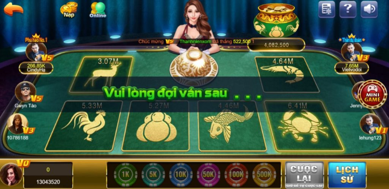 Xóc bầu cua online 3D