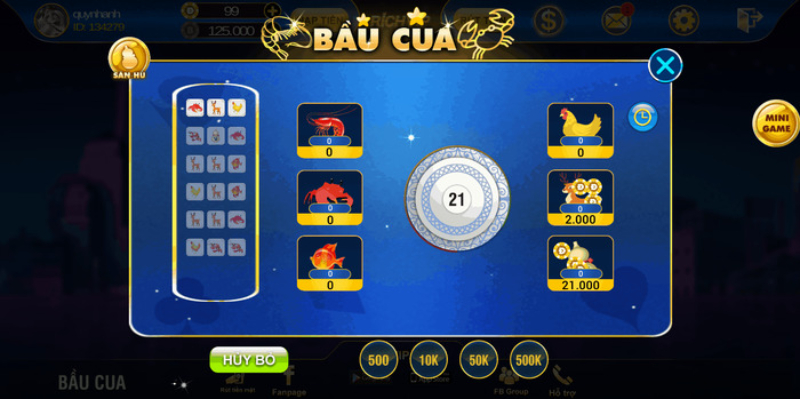 Một số kinh nghiệm, mẹo chơi bầu cua tôm cá online