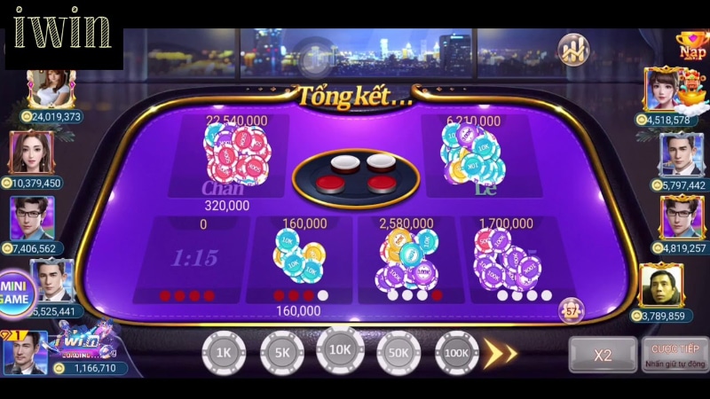 giao diện iwin di động